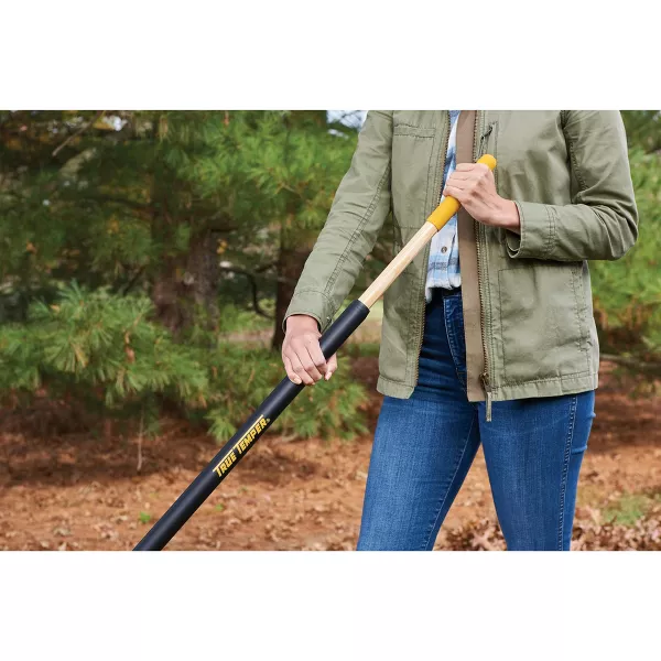 48 in. Hardwood/Steel Handle Leaf Rake with 24 in. W Clog-Free Tines for Leaves, Grass, Twigs, Pine Needles and More - 图片 2