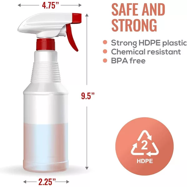 Spray Bottle (4 Pack,14 Oz), Commercial Grade, Industrial, Household Use - 图片 2