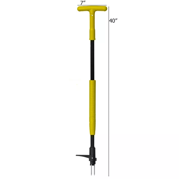 4 Claw Stand-Up Weed Puller Tool with Long Handle Durable Steel Head for Effortless Grass Removal Ergonomic Design - 图片 4